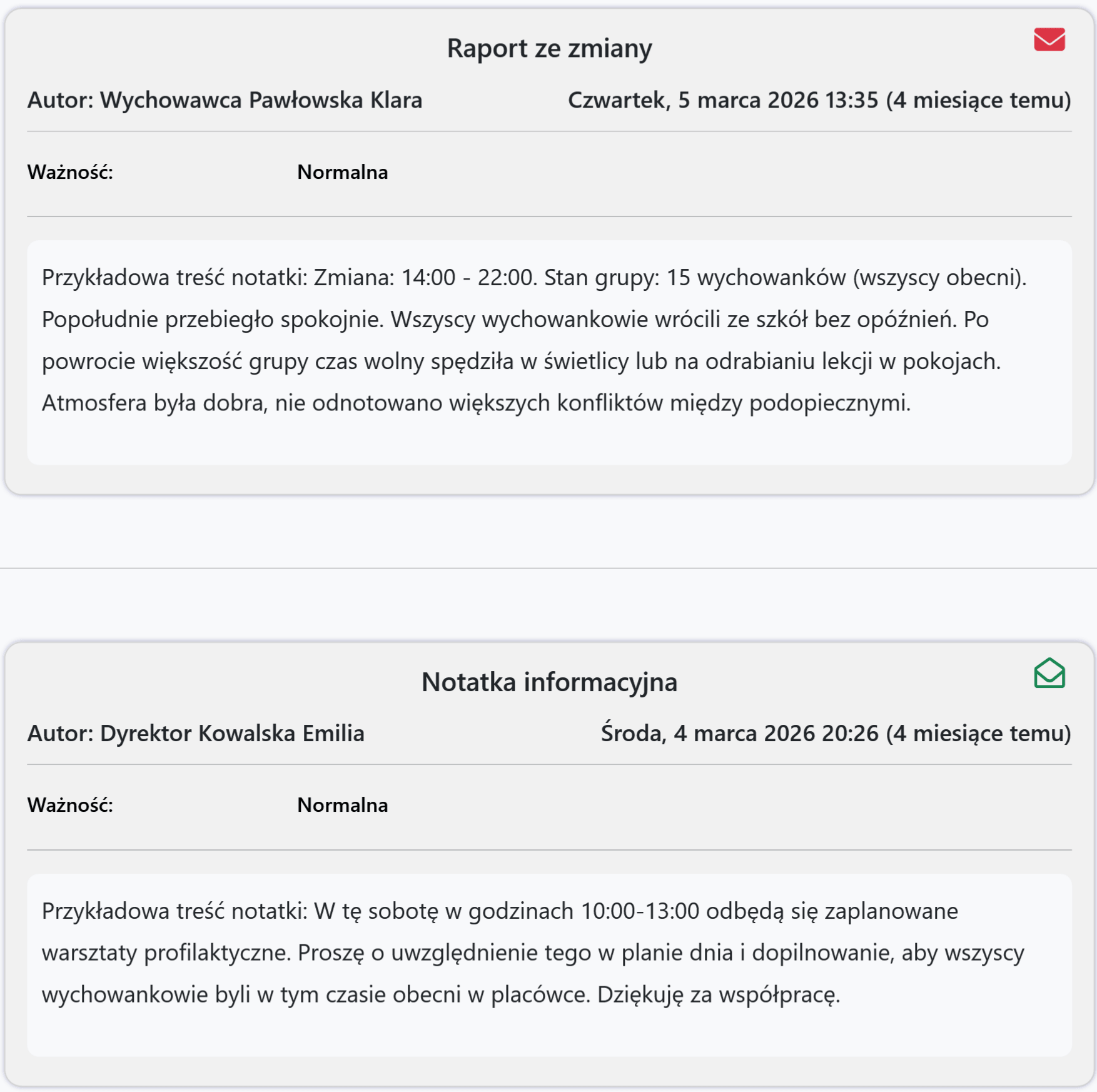 Przykładowe notatki